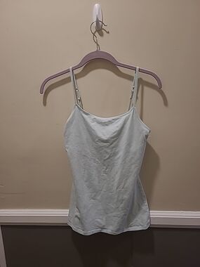 Express Womens Light Blue Tank Top Adjustable Straps Medium Lined Stretch